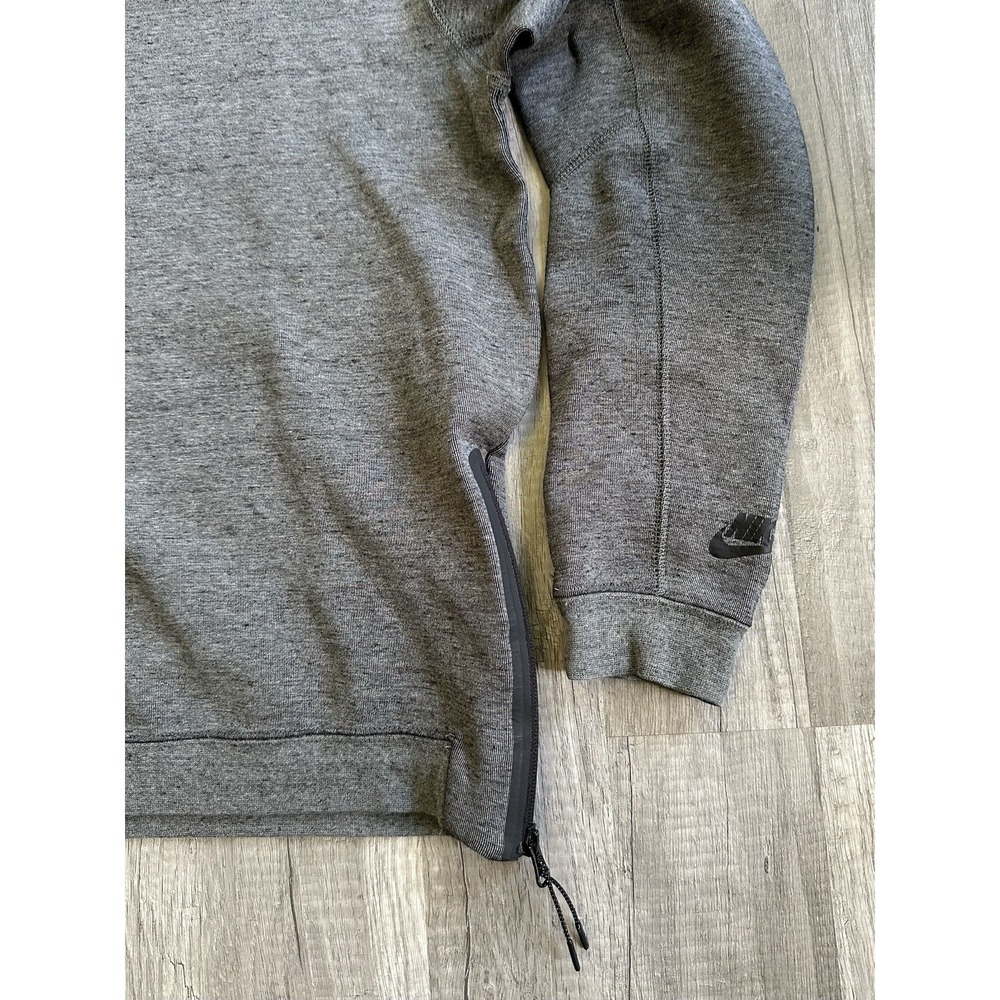 Nike Tech Fleece Funnel Neck Pullover Sweatshirt Gray Men's Medium Side Zip - Picture 3 of 15
